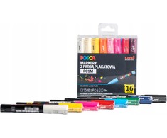 Uni MARKER PLAKATOWY UNI POSCA PC- 1M Rinkinys 16KOLORÓW