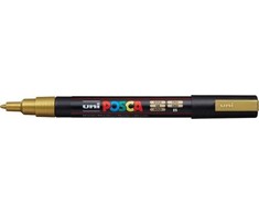 Žymeklis UNI Posca PC-3M, apvalus, 0.9 - 1.3 mm, auksinis