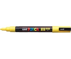 Žymeklis UNI Posca PC-3M, apvalus, 0.9 - 1.3 mm, geltonas