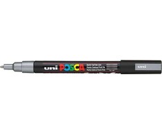 Žymeklis UNI Posca PC-3M, apvalus, 0.9 - 1.3 mm, sidabrinis