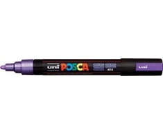 Žymeklis UNI Posca PC-5M Metallic , apvalus, 1.8 - 2.5 mm, violetinis