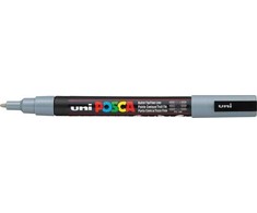 Žymeklis UNI Posca PC-3M, apvalus, 0.9 - 1.3 mm, pilkas