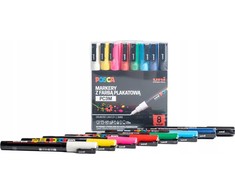 Uni Posca Markeriai Uni-Ball Posca PC-3M, 8 vnt.