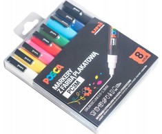 Uni Posca Markeriai Uni-Ball Posca PC-3M, 8 vnt.