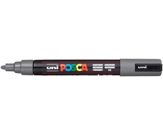 Žymeklis UNI Posca PC-5M, apvalus, 1.8 - 2.5 mm, tamsiai pilkas