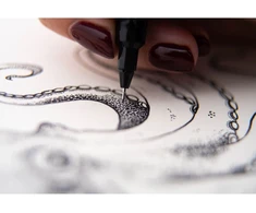 UNIBALL Uni Pin Dotwork Box - Gift box with exercises (contains 8x uni pin + 1 pencil 0.5 mm)