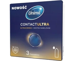 Unimil Contact Ultra ultra ploni tepami prezervatyvai 3 vnt.