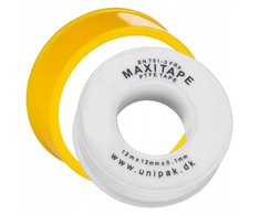 „Unipak Gevindtape“ dujų juosta 12 mm - daugiasluoksnė teptopolimero juosta D6-2963