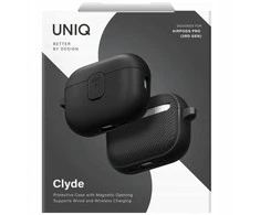 „Uniq Clyde“ dėklas, skirtas „AirPods Pro 3“ ausinėms – juodas ir pilkas