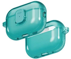 „Uniq Glase Pro“ dėklas, skirtas „AirPods Pro 3“ ausinėms, su užraktu – permatomas Mėlyna