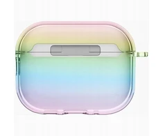 „Uniq Iridescia“ pakabinamas dėklas, skirtas „AirPods Pro 3“ – permatomas, įvairiaspalvis