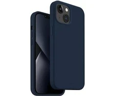 UNIQ dėklas Lino Apple iPhone 14 Plus / 15 Plus 6.7" mėlynos spalvos