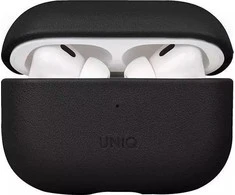 UNIQ dėklas Terra AirPods Pro 2 gen.Genuine Leather (2022/2023) juodos spalvos