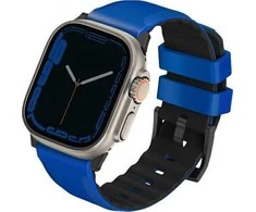 UNIQ apyrankė Linus Apple Watch Series1/2/3/4/5/6/7/8/9/SE/SE2/Ultra/Ultra 2 42/44/45/49mm Airosoft Silicone mėlynos spalvos