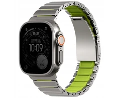 UNIQ Strova Flex apyrankė for Apple Watch 44/45/46/49mm sidabro spalvos Lime