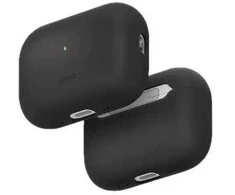 „Uniq Lino“ – silikoninis dėklas, skirtas „AirPods Pro 3“, juodas