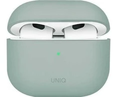 UNIQ dėklas Lino AirPods 4 Silicone iceplant žalias