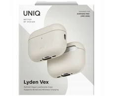 Uniq „Lyden Vex“ dėklas, skirtas „AirPods Pro 3“, kreminės spalvos