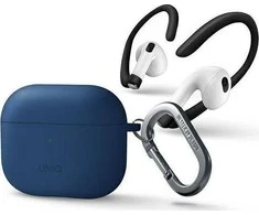 UNIQ dėklas Nexo AirPods 3 gen + Ear HooksSilicone mėlynos spalvos