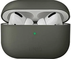 UNIQ dėklas Lino AirPods ProSilicone pilkos spalvos moss