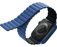 UNIQ apyrankė Revix Apple Watch Series1/2/3/4/5/6/7/8/9/SE/SE2 38/40/41mm. Reversible Magnetic juodos spalvos-mėlynos spalvos-mėlynas