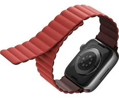 Uniq UNIQ dirželis Revix Apple Watch Series 4/5/6/7 / SE 40 / 41mm. Reversable Magnetinis bordo-koralas / kaštoninė-koralas