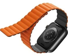 UNIQ apyrankė Revix Apple Watch Series1/2/3/4/5/6/7/8/9/SE/SE2/Ultra/Ultra 2 42/44/45/49mm. Reversible Magnetic oranžinės spalvos