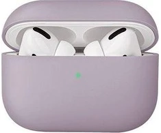 UNIQ dėklas Lino AirPods ProSilicone llevandų spalvos