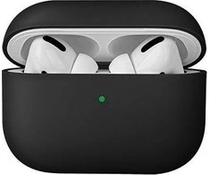 UNIQ dėklas Lino AirPods ProSilicone juodos spalvos