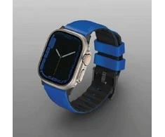 UNIQ Linus apyrankė Apple Watch Series 1-8/SE/SE2/SE3/Ultra1/2/3 42/44/45/49mm Airosoft Silicone mėlynas
