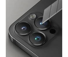 Apsauginis stiklas kamerai APPLE IPHONE 15 PRO UNIQ Optix Aliuminio Camera Lens Protector su aplikatoriumi