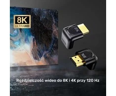 Unitek 8K HDMI 90 ir 270 laipsnių kampo adapteris