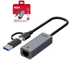 Unitek Adapteris USB-A / USB-C do Gigabit Ethernet 1Gbps (Y-3465AGY01)