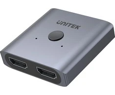 UNITEK V1127A Aliuminio HDMI 2.0 4K jungiklis 2-to-1 dvikryptis