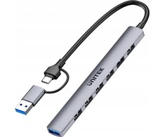 Unitek H1209AGY01 USB-A 5Gbps 7in1 USB šakotuvas