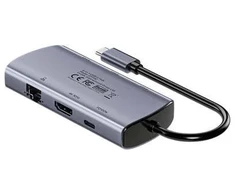 Unitek USB-C 6w1 | 3x USB-A | 5 Gbps | PD 100 W | HDMI 4K@30Hz | RJ45