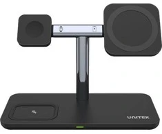 Unitek kroviklis magnetinis Qi 3in1 iPhone 15W
