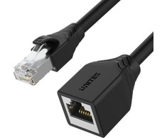 UNITEK Cat 6 STP 8P8C RJ45 Ethernet ilgintuvas M/F 1m C1896BK-1M