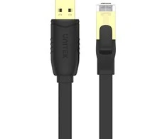 UNITEK Y-SP02001B USB 2.0 į RJ45 konsolės apverčiamas plokščias 1,8 m kabelis