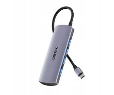 USB šakotuvas „Unitek“ 4w1 USB-C 10 Gbps, 4x USB-A H1112EGY01