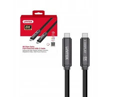 UNITEK OPTIC CABLE USB-C PD60W 8K30HZ 7M Juodas