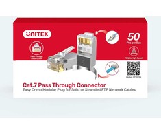 Unitek Wtyk modulinis perėjimo RJ45 kat. 7, 50 vnt.
