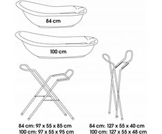 KEEEPER 10015 DAWID Universalus vonios stovas 84 ir 100 cm, baltas