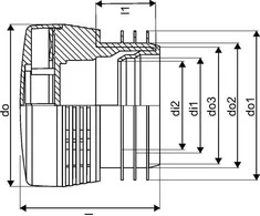 Vidaus kanalizacijos alsuoklis UPONOR, HypAir d70-110