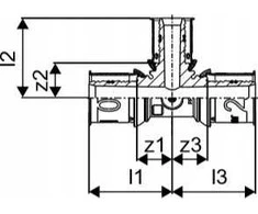 Uponor S-Press PLUS mažinantis trišakis PPSU 20-16-20