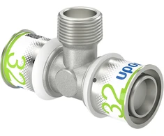 Uponor S-Press PLUS trišakis su išoriniu sriegiu 32-R3/4MT-32 (1070594)