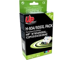 UPrint Ink Ink H-934, 935XL / C2P23AE, CP24AE, CP25AE, CP26AE, Nr. 934XL, Nr. 935XL, (juoda, žalsvai mėlyna, rausvai raudona, geltona)