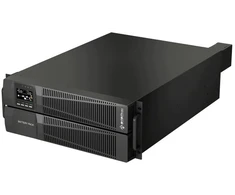 Alantec maitinimo šaltinis UPS Rack 6000VA/6000W, 220V/50Hz, TFT LCD ekranas, SNMP/USB/RS232/RS485/EPO/lygiagretus/apėjimo ryšys, VRLA 16×9Ah, mažos baterijos. 3 kontaktų, komplekte baterijų terminalai, 3×IEC C13, 2×IEC C19, USB A-B kabelis, RS232 DB9, lygiagretus DB9 ALAN