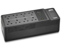 APC Back-UPS, 500VA/300W grindų/sieninis montavimas, 230V, 8x britų BS1363A lizdai, USB Type A prievadas, naudotojo keičiama baterija, rezervinis (neaktyvusis), 0,5 kVA, 300 W, laipsniškas, 180 V, 266 V
