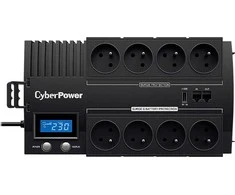 CYBERPOWER BR1000ELCD Line-Interactive UPS 1000VA/600W GreenPower energijos taupymo technologija LCD USB 4+4 Schuko